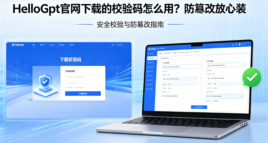 HelloGpt官网下载的校验码怎么用？防篡改放心装