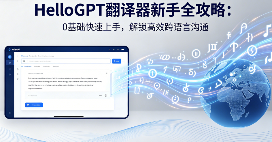 HelloGPT翻译器新手全攻略：0基础快速上手，解锁高效跨语言沟通